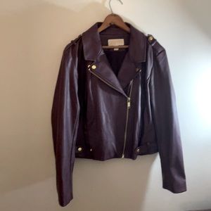 Michael Michael Kors vegan leather moto jacket.